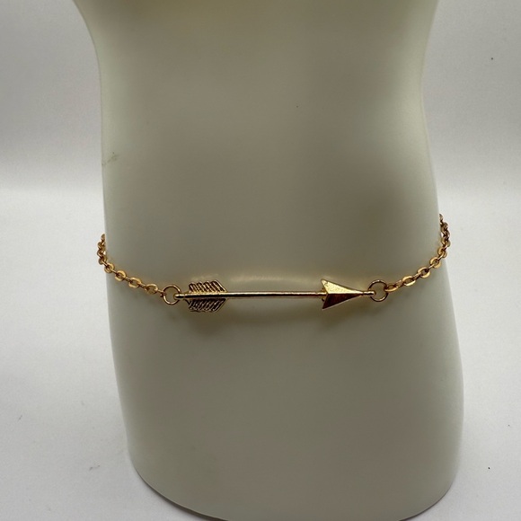 Fearless & True Jewelry - Fearless and True Arrow Gold Tone Round Snake Chain Bracelet Adjustable